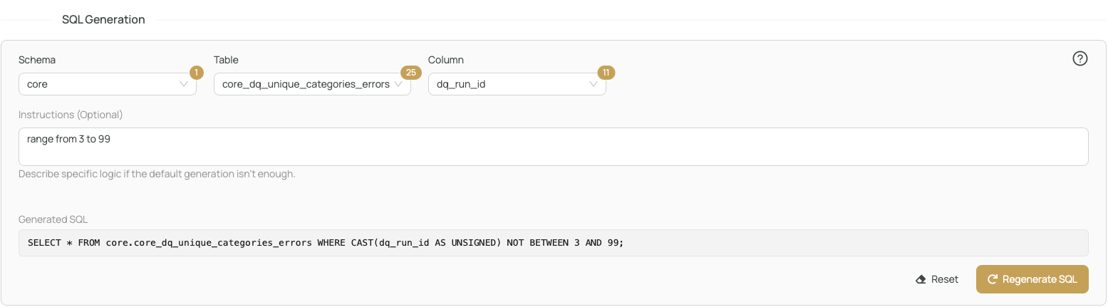 Generate Query by Approach
