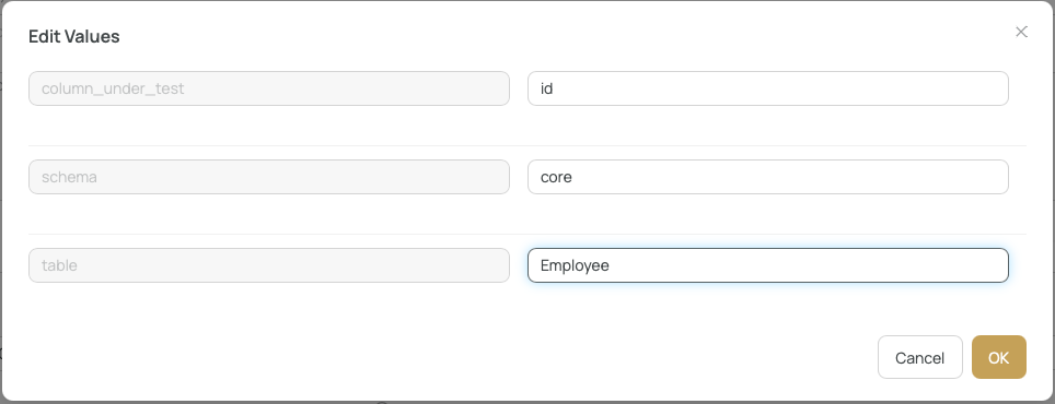 Parameters Added