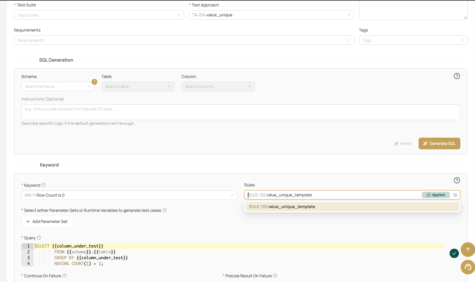 Rule Selected Approach